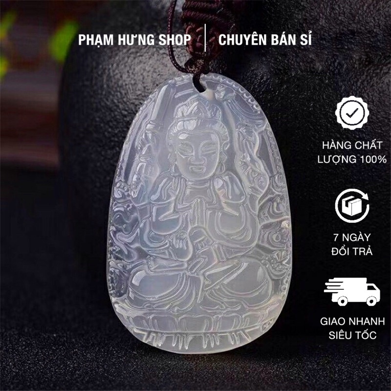 🔥 ĐÃ THỈNH 🔥 Tự nhiên 100%: Phật Bản Mệnh Màu Trắng cho mệnh THUỶ - KIM [Hàng đẹp loại 1]