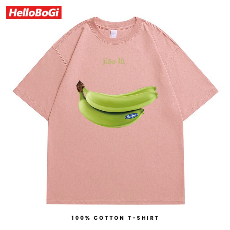 Áo Thun Cotton Tay Ngắn In Hình Quả Chuối Thời Trang Mùa Hè Hàng Mới Dành Cho Bạn Nam