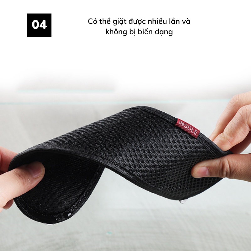 Lót giày khử mùi than tre hút mồ hôi, thoáng khí khử mùi hôi hiệu quả - KMG