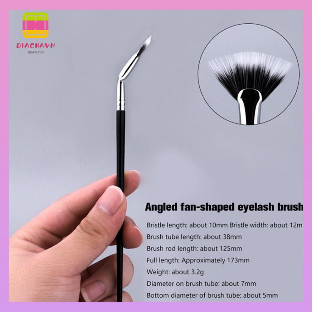 DIACHAVN Cọ Trang Điểm Lông Mi Hình Quạt Bắt Sáng Không Nhòe Tiện Dụng