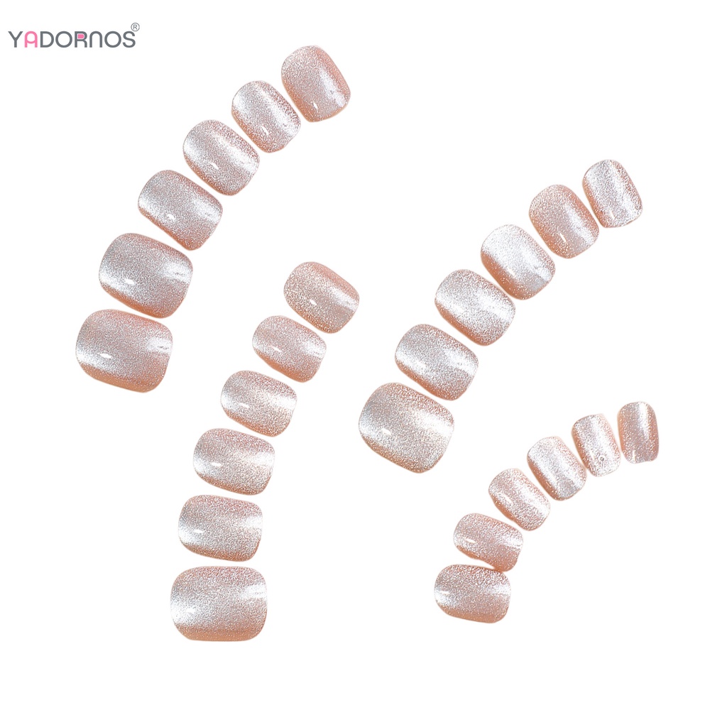 YADORNOS Móng Tay Giả Hình Mắt Mèo Lấp Lánh Cho Nữ