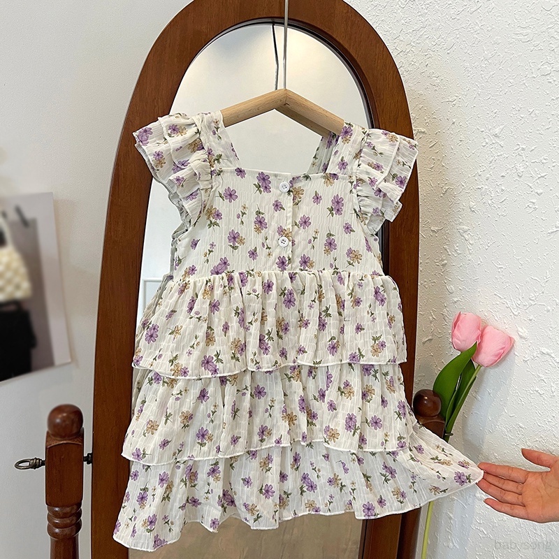 Đầm Hoa Mùa Hè Xinh Xắn Cho Bé Gái