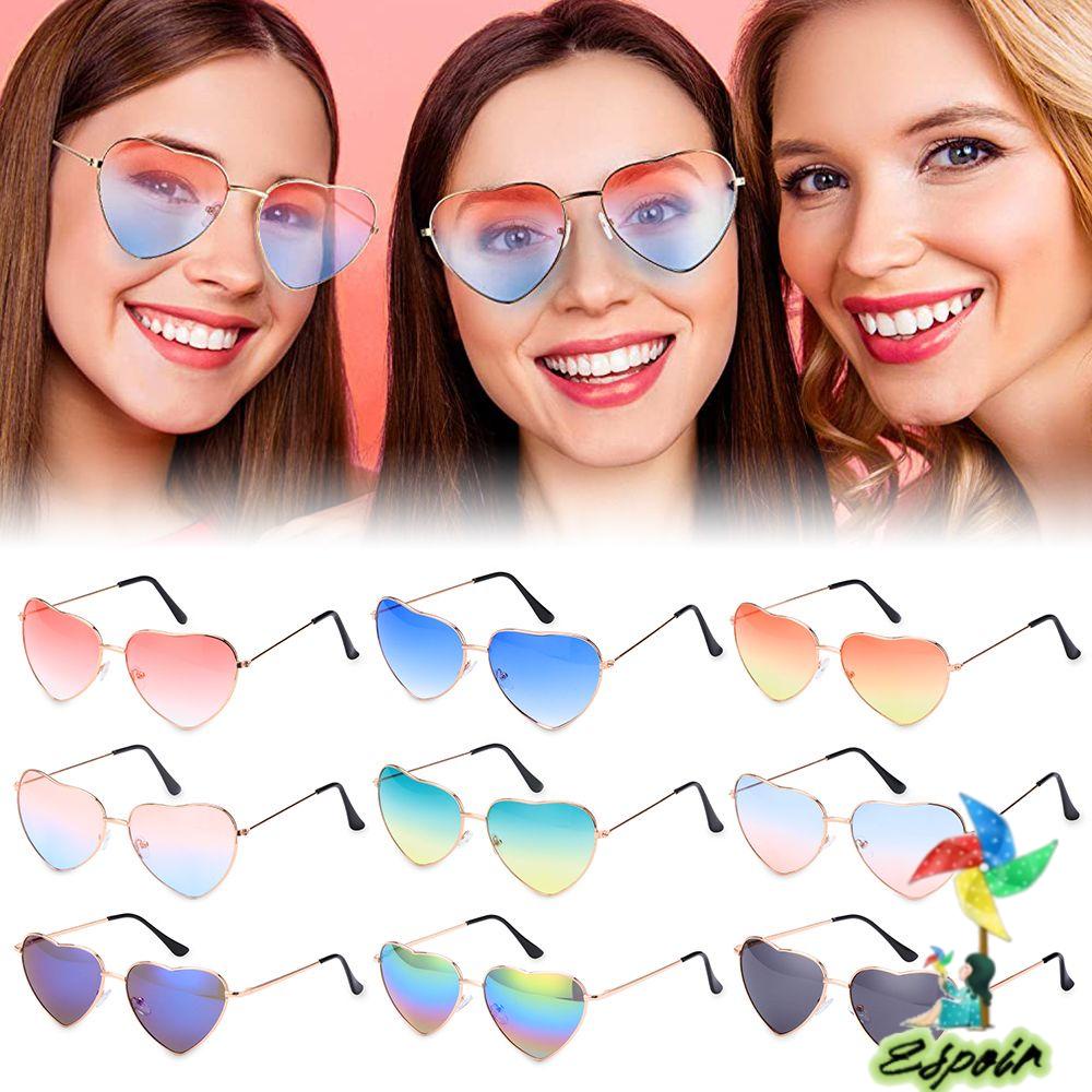 ESPO Kính Mát Nữ Gọng Kim Loại Hình Trái Tim