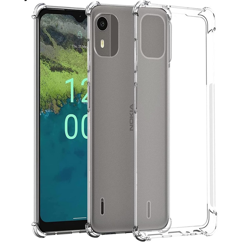 Dành cho Nokia C12 / C12 Pro / C12 Plus Crystal Clear Cover Vỏ TPU chống sốc chống trầy xước