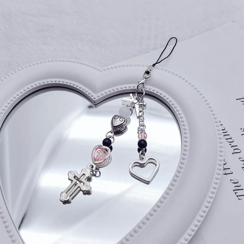 Mojito Móc Khóa Xỏ Hạt Trong Suốt Mặt Hình Nơ / Trái Tim Y2k Thời Trang Mùa Hè Cho Nữ