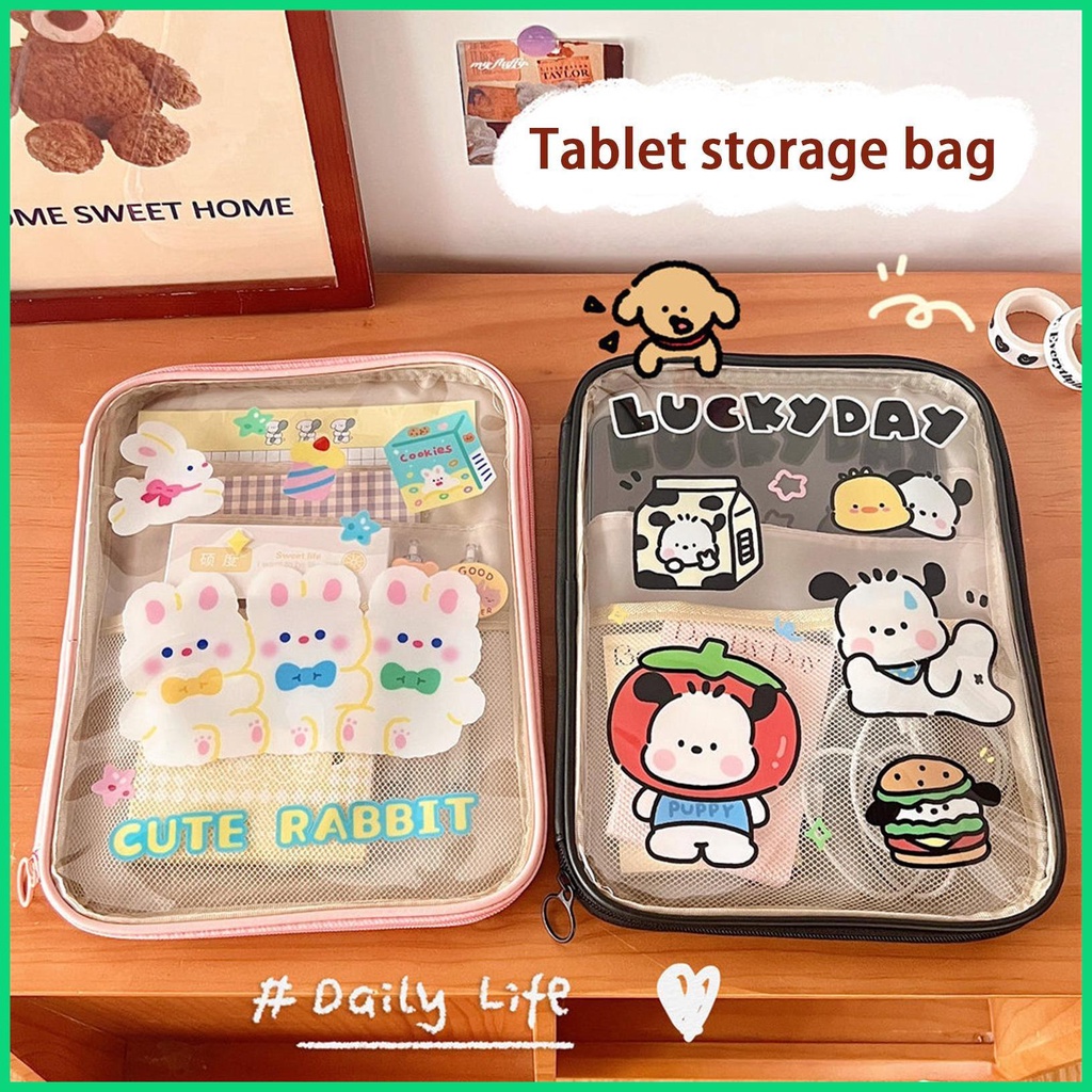 Túi Đựng Máy Tính Bảng Chống Sốc Có Khóa Kéo Họa Tiết Hoạt Hình Cho jiwvn