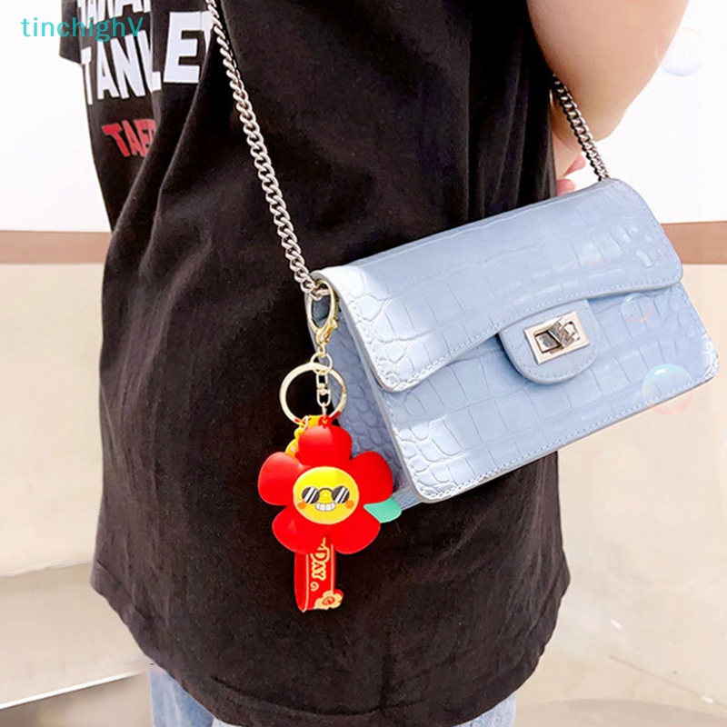 [TinchighV] Móc Chìa Khóa Hình Bông Hoa Hoạt Hình Vui Nhộn Hợp Thời Trang Dành Cho Cặp Đôi Đi Học [Mới]