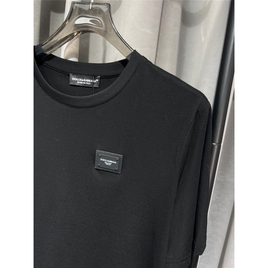 Áo Thun cotton Ngắn Tay Thêu logo Kim Loại Mới Dành Cho Nam D0LCE & GABBA Size S-4XL