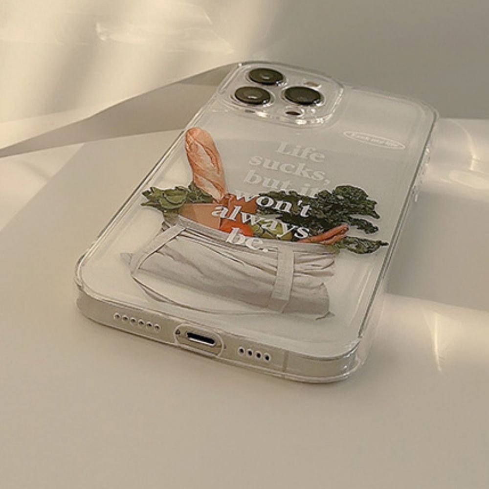 Ốp Điện Thoại TPU Mềm Chống Sốc Chống Bụi In Hình Rau Củ Đơn Giản Cho IPhone 11 12 13 14 Pro Max X XR 8 7 Plus SE