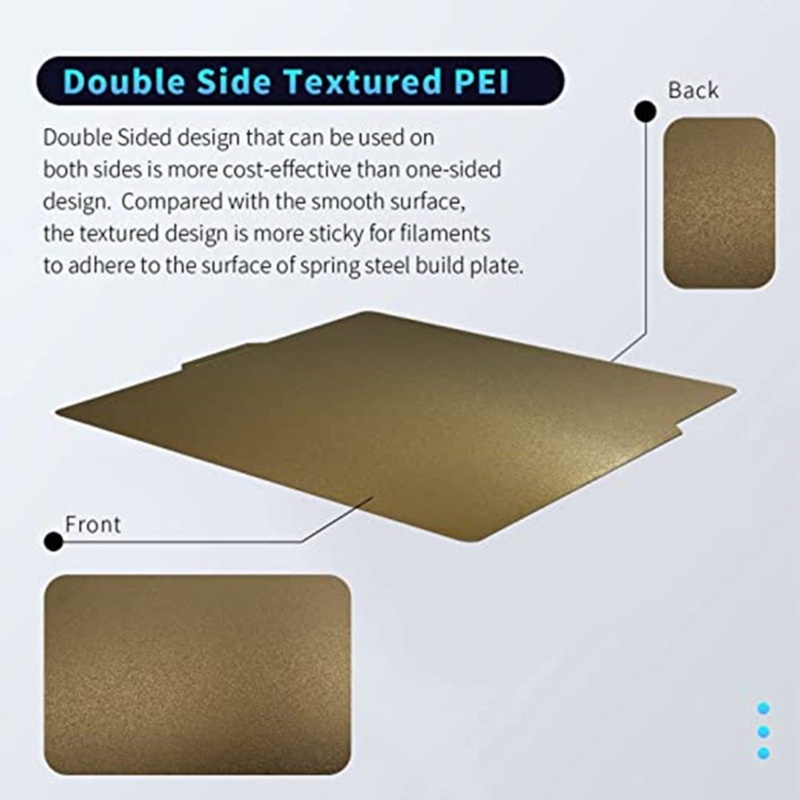 Tấm Lò Xo Thép PEI Hai Mặt Hít Nam Châm Cho Máy In 3D Lab X1 257x257mm