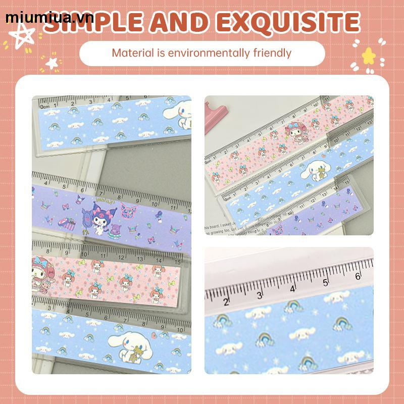 Miumiua🔮Sanrio Thước Cong 15CM Họa Tiết Hoạt Hình Kuromi Dễ Thương Cho Học Sinh