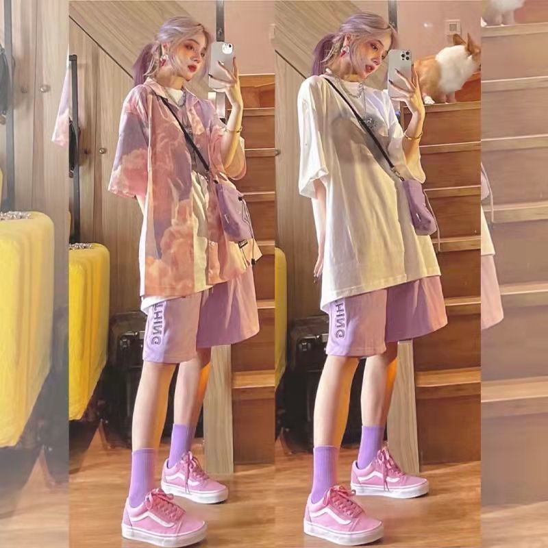 Set Áo Sơ Mi + Áo Khoác + Quần Short Thời Trang Cho Nữ