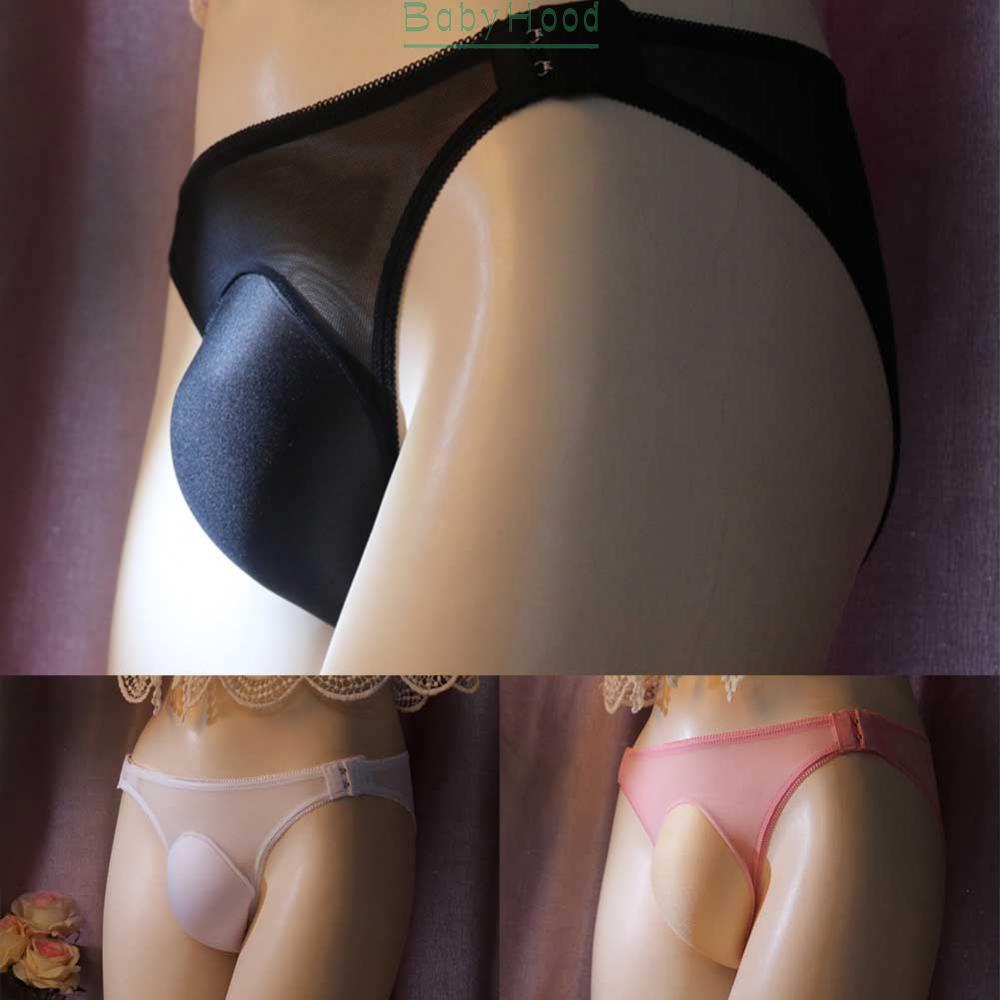 Men\'s Brief Crossdress Lingerie Low Waist Mesh Panties Panties Polyester#BBHOOD