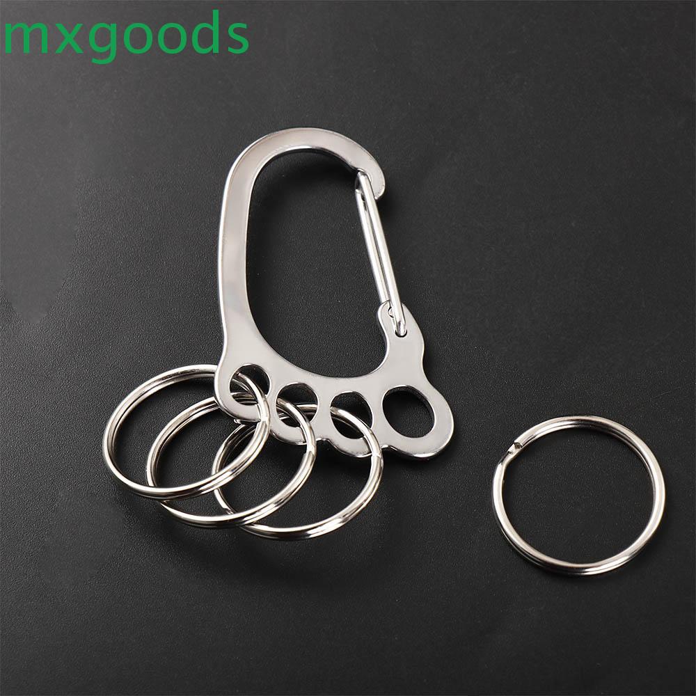 MXGOODS Móc Chìa Khóa Xe Hơi Bằng Kim Loại Màu Bạc Chất Lượng Cao