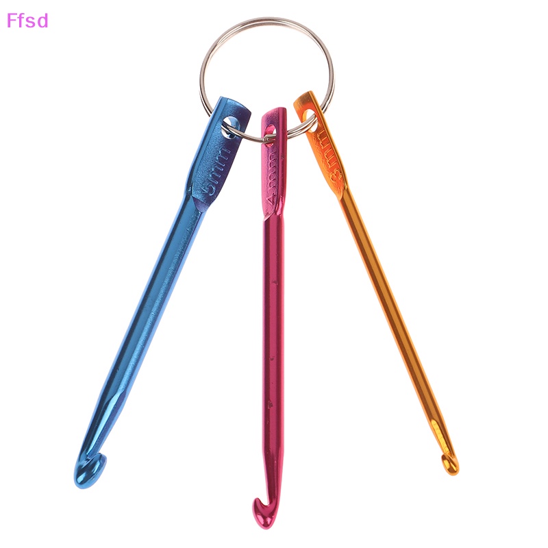 {Ffsd} Bộ 5 Móc Đan Len Thủ Công 3 Kích Cỡ Trong 1 Bằng Nhôm Mini Nhiều Màu Sắc * Hàng Bán Chạy