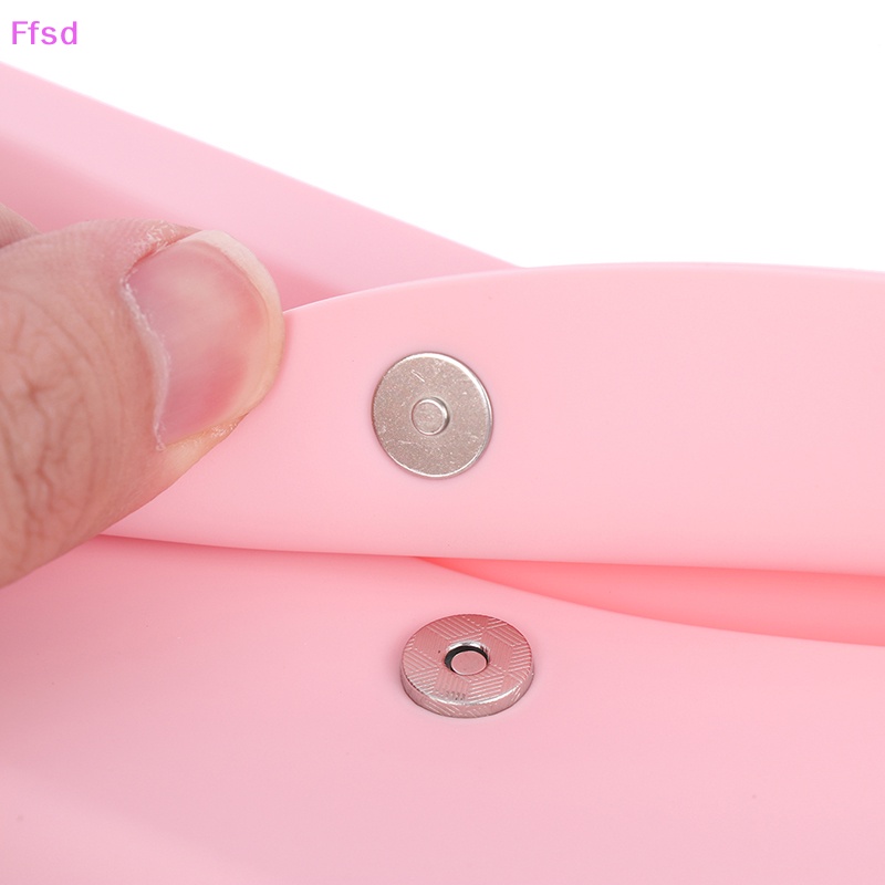 Hộp Đựng Cọ Trang Điểm / Bút Kẻ Viền Môi / Cọ Trang Điểm Bằng Silicone Khóa Nam Châm Chống Thấm Nước Du Lịch Tiện Lợi