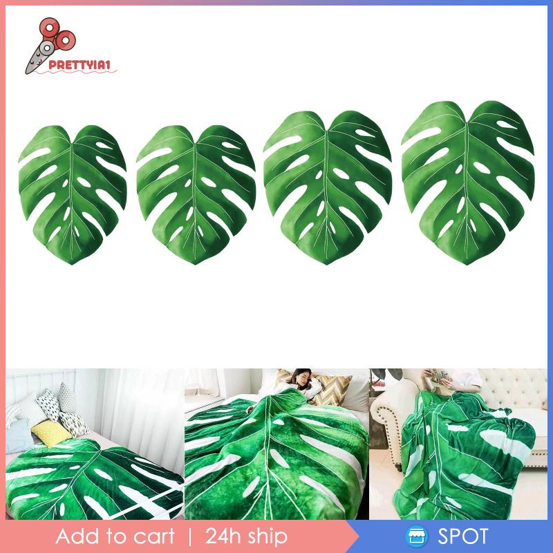 Chăn Vải Flannel Họa Tiết Lá Cây Thoải Mái Dùng Trang Trí Giường Ngủ Trong Nhà