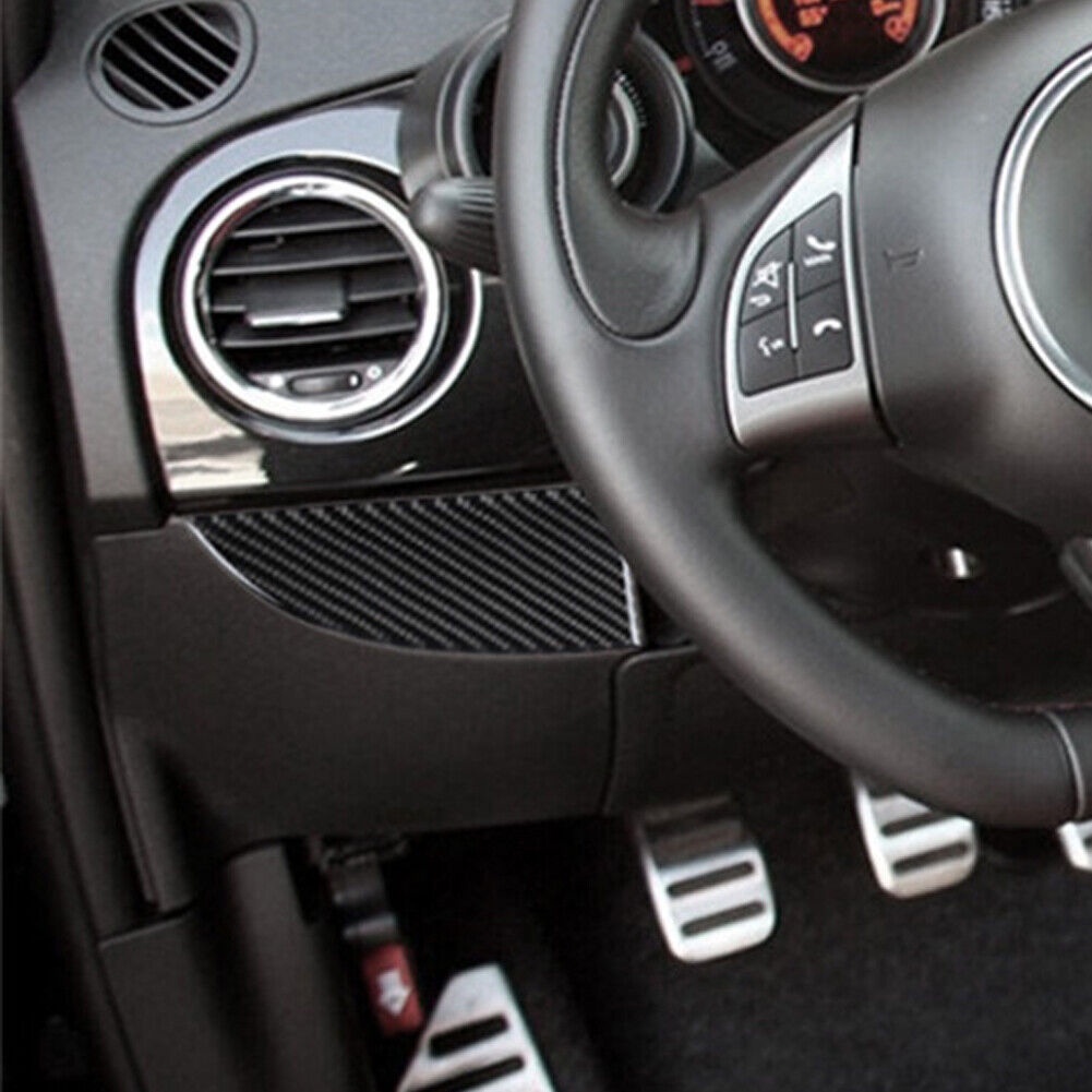 Ốp Viền Lỗ Thông Khí Bằng Sợi Carbon Cho Fiat 500 2012-2015