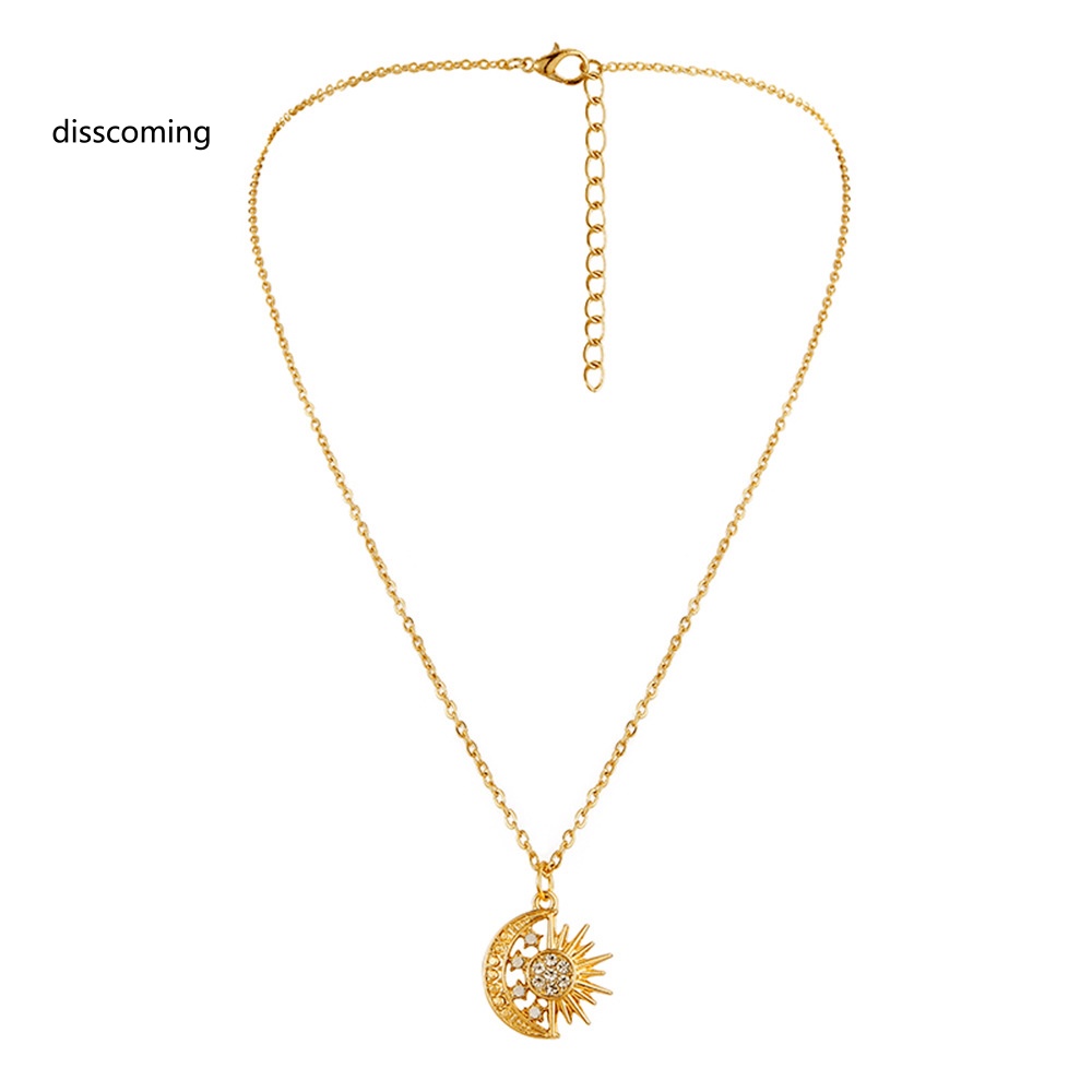 Áo Thun Tay Ngắn In Chữ SL| Vòng cổ Kim Loại Mặt Hình Mặt Trăng Mặt Trời Đầy Độc Đáo