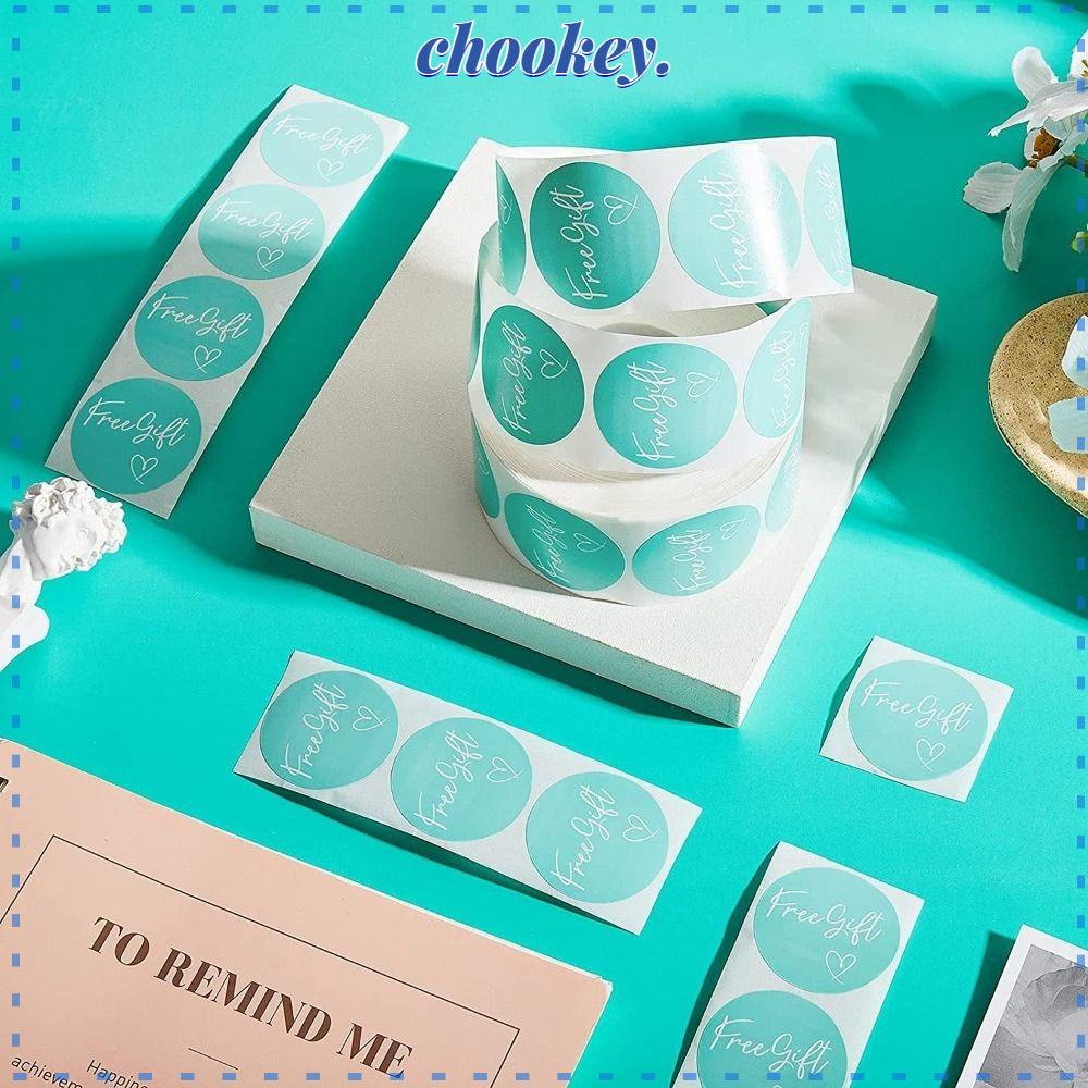 CHOOKEY Bộ 2 Cuộn 2 Cuộn 1000 Nhãn Dán Tự Dính 1.5 Inch Màu Xanh Dương