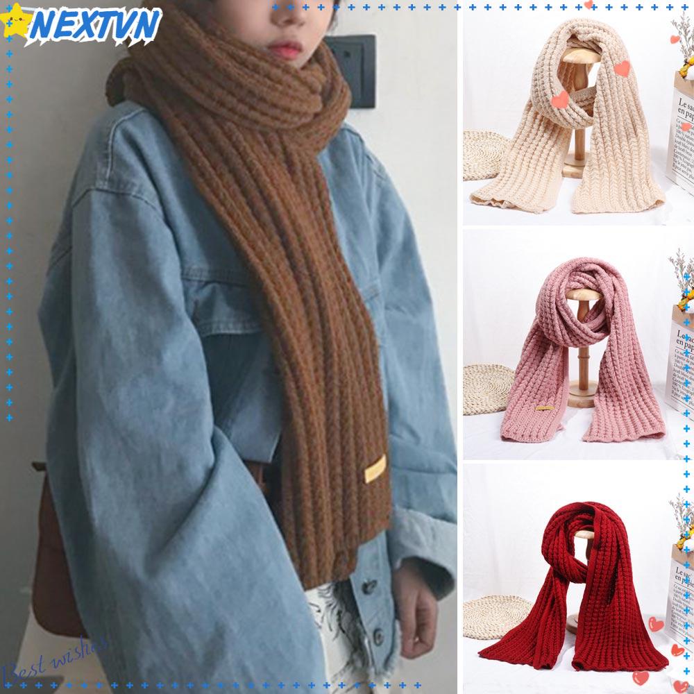 Khăn Choàng Dệt Kim Màu Sắc Thời Trang Mùa Đông Ấm Áp Cho