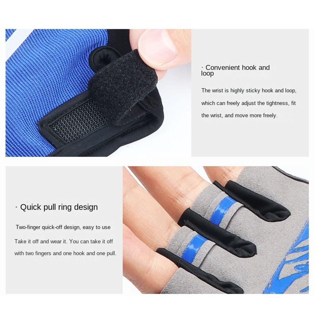 YVE Găng Tay Thể Thao Hở Ngón Thoáng Khí Chống Trượt Cho Nam Nữ