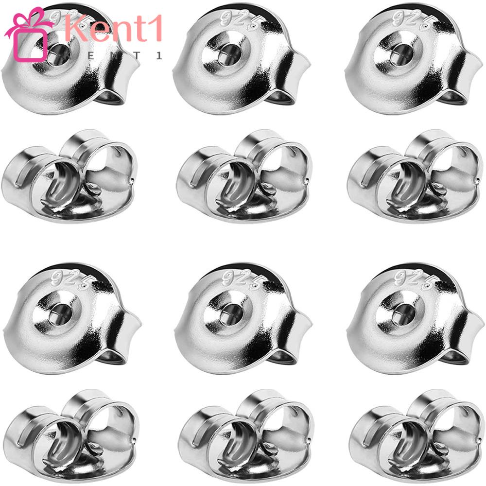 KENT1 Bông Tai Bạc Dạng Xỏ Hình Tròn 5mm Không Gây Dị Ứng Thay Thế Cho Lưng Bông Tai