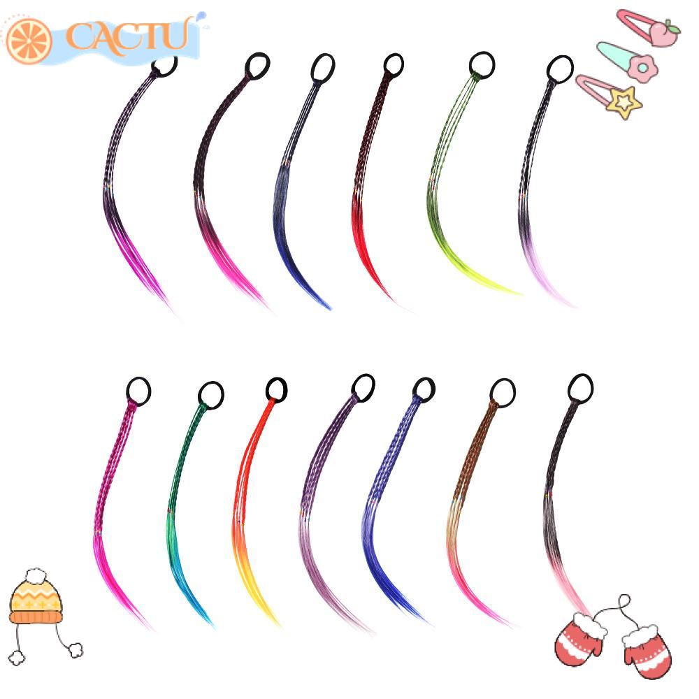 CACTU Dây Buộc Tóc Đuôi Ngựa Co Giãn Nhiều Màu Sắc Cho Nữ