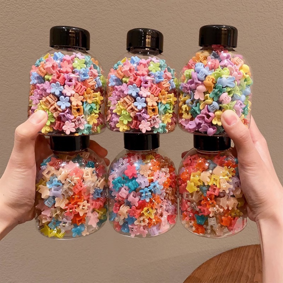 Set 50 Kẹp Tóc Màu Sắc Kẹo Ngọt Xinh Xắn Phong Cách Hàn Quốc Cho Bé Gái