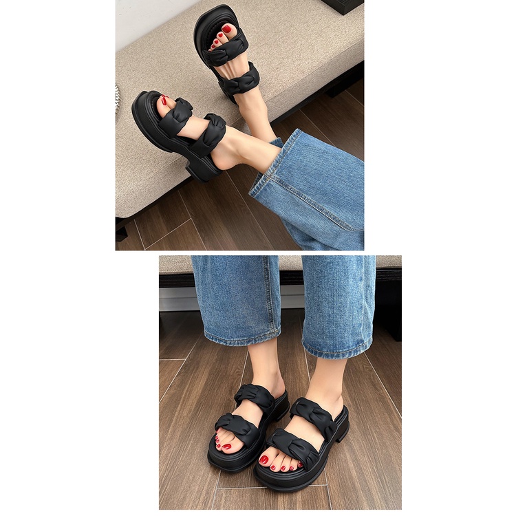 Dép Sandal Đế Xuồng Thời Trang Đi Biển Mùa Hè Cho Nữ