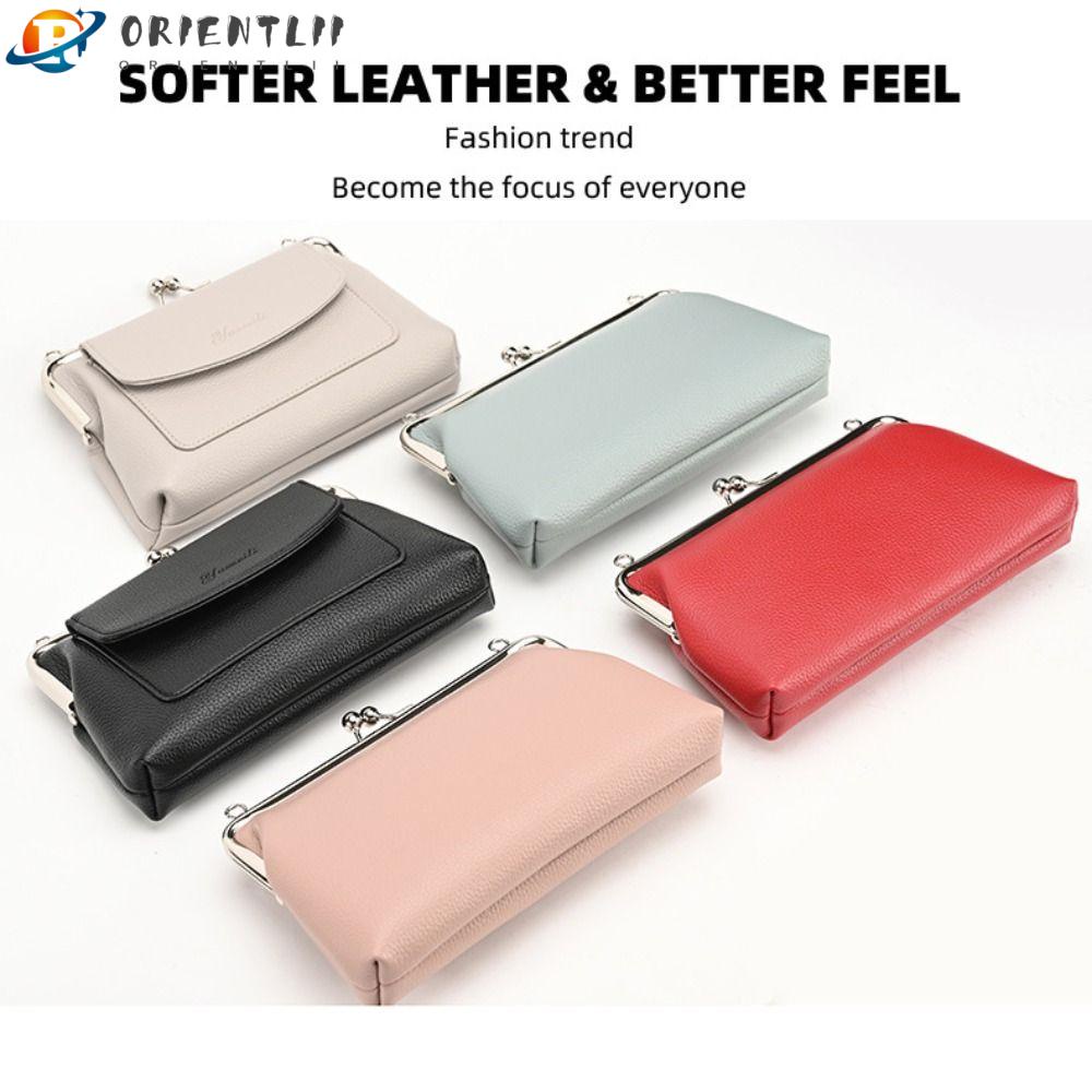 ORIENTLII Túi Đeo Chéo Da PU Màu Trơn Cỡ Lớn Phong Cách Vintage Cho Nữ