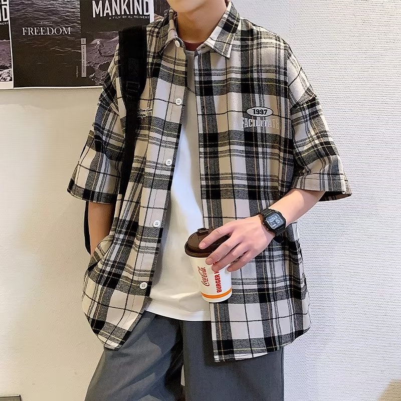 Áo Sơ Mi Ngắn Tay Thời Trang Mùa Hè Cá Tính Dành Cho Nam