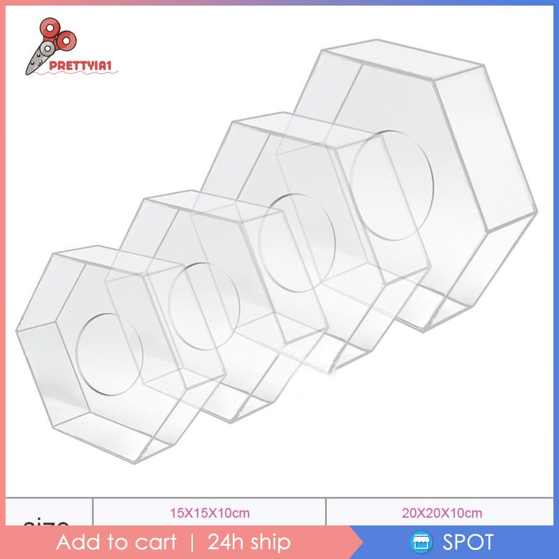 Giá Đỡ Trưng Bày Bánh Kem Hình Lục Giác Bằng Acrylic Trong Suốt