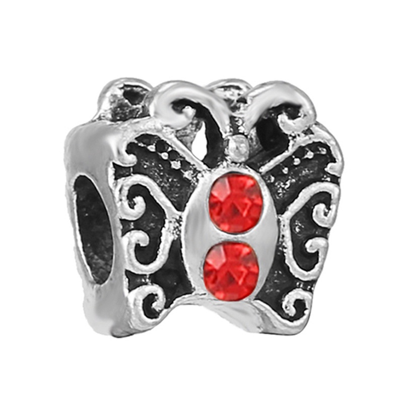 Hạt Charm Hình Trái Tim Đính Pha Lê Chất Lượng Cao Dành Cho Nữ