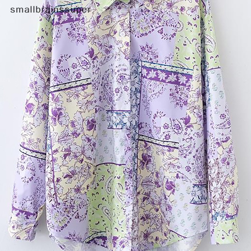 Áo Sơ Mi Dài Tay Dáng Rộng In Họa Tiết Hoa Thời Trang Mùa Hè Cho Nữ