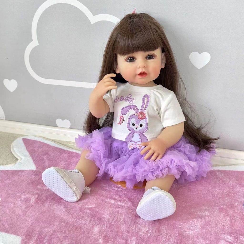 Búp Bê Em Bé Sơ Sinh Bằng Silicone 55cm Có Thể Tắm Trong Nước