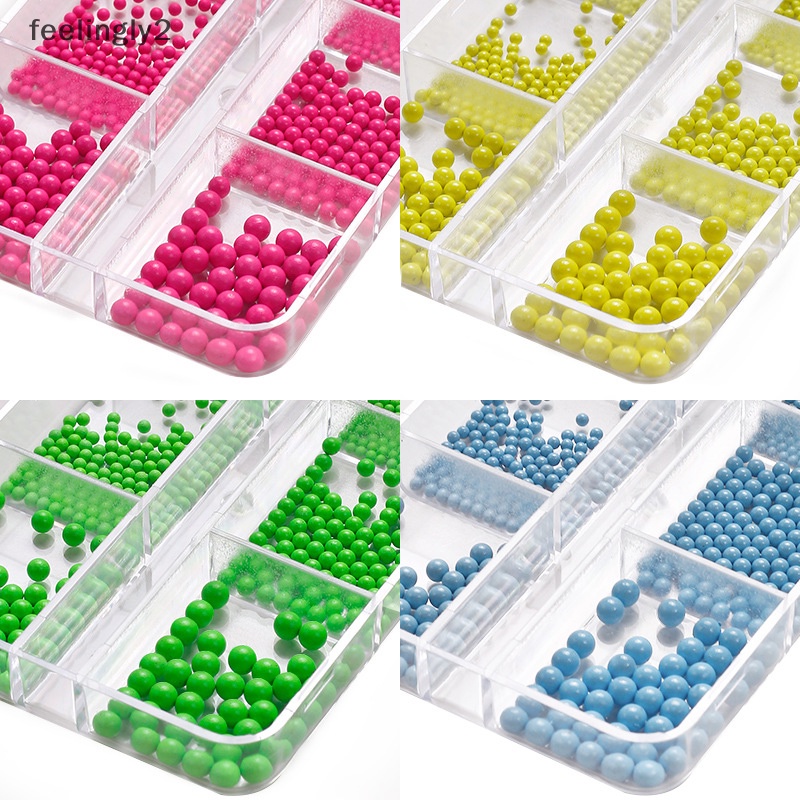 [Hàng Có Sẵn] Hộp 6 Ngăn Đựng Hạt Cườm 3D Trang Trí Móng Tay Nghệ Thuật (F)