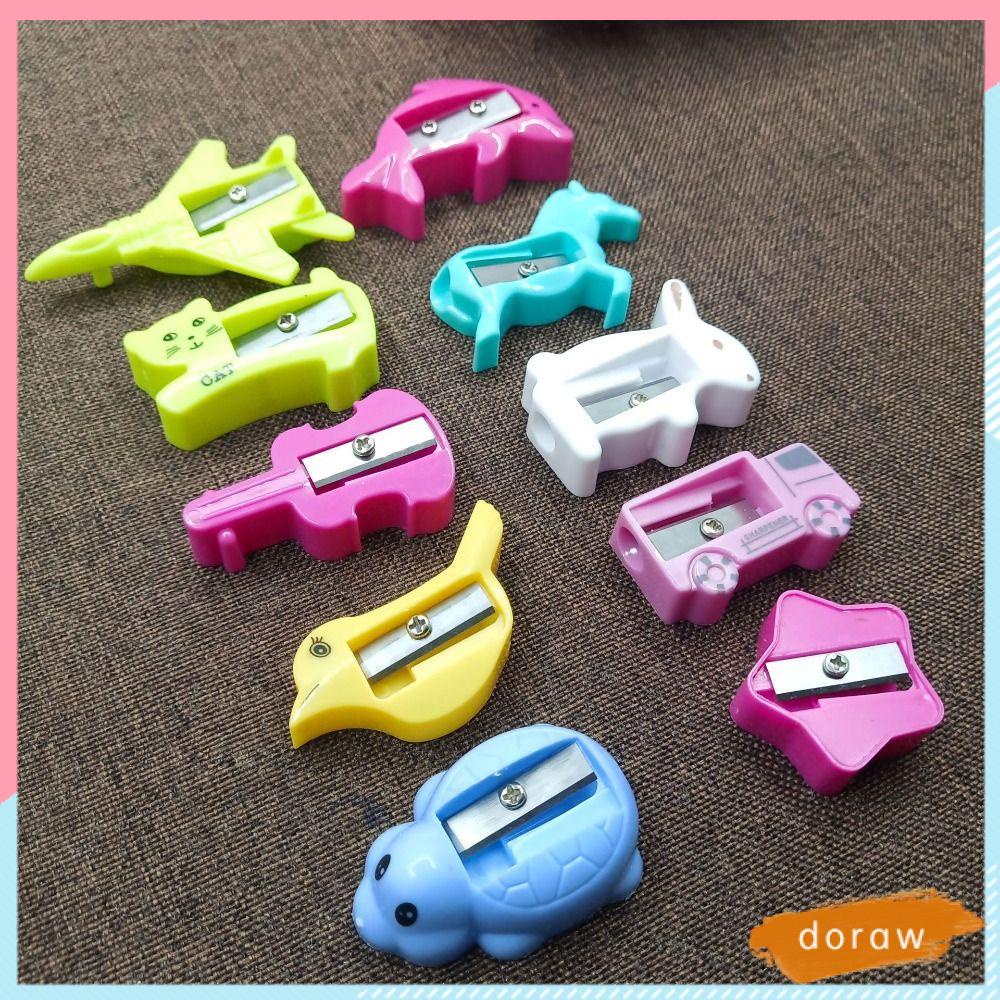 DORAW Set 20 Đồ Chuốt Bút Chì Bằng Nhựa Họa Tiết Hoạt Hình Chất Lượng Cao