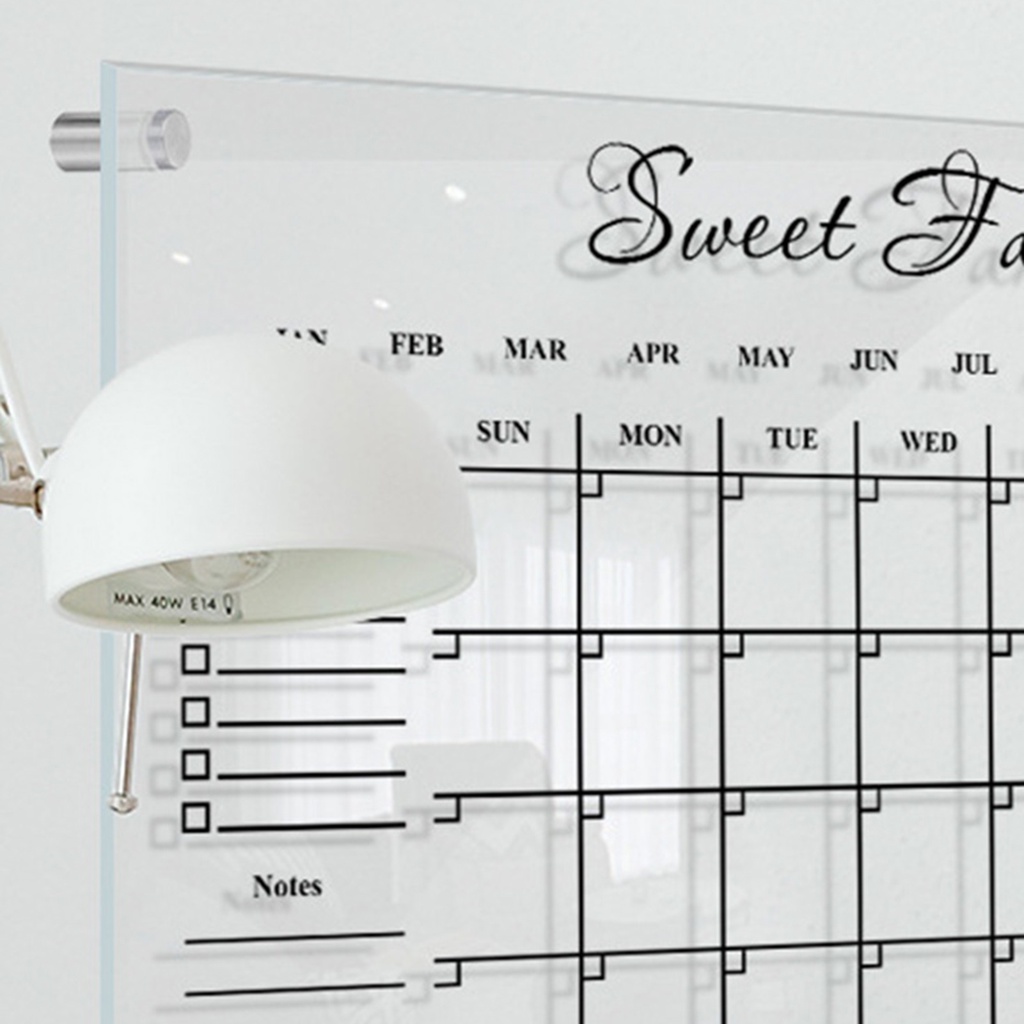 (Bất Ngờ) 1 Set Bảng Ghi Chú Có Thể Xóa Được Dễ Dàng Treo Trong Suốt Viết Trơn Tru Ghi Nhớ Hàng Tuần Tại Nhà
