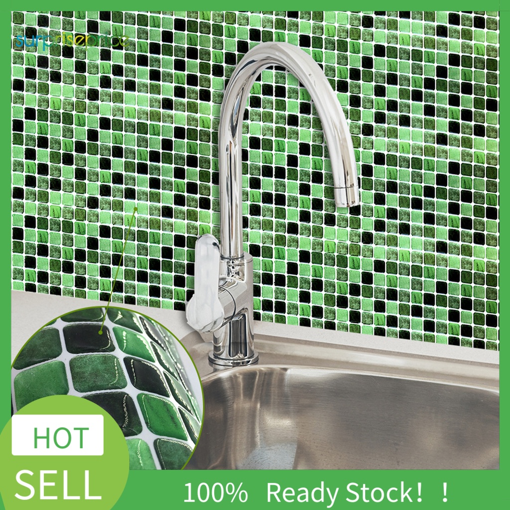 Miếng Dán Tường Bằng PVC Chống Thấm Nước Nhiều Màu Sắc Dễ Lắp Đặt Tiện Dụng Cho Nhà Tắm