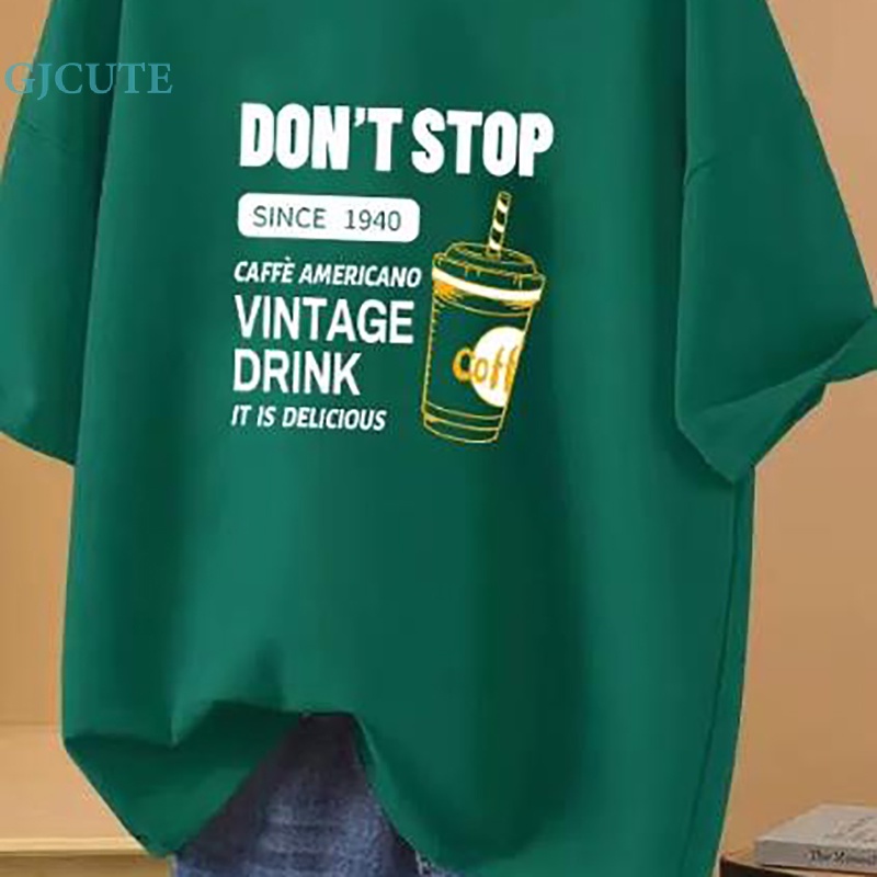 Áo Thun T-shirt Cotton Cổ Tròn Tay Ngắn In Chữ Thời Trang Mùa Hè Dành Cho Nữ