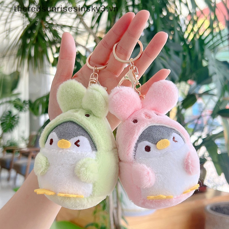 Móc Khóa Hình Chim Cánh Cụt Nhồi Bông Mềm Mại Dễ Thương