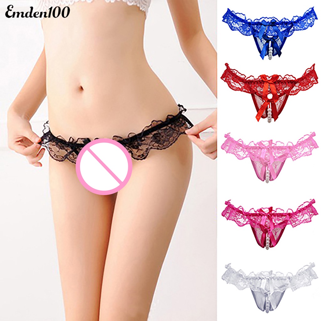 Quần Lót Ren Đính Ngọc Trai Gợi Cảm Cho Nữ