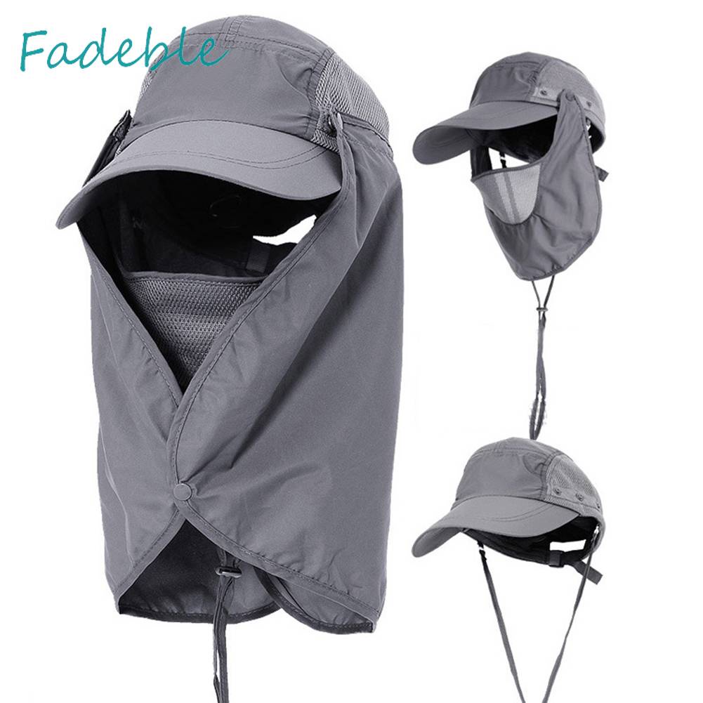 Mũ Lưỡi Trai Có Tấm Chắn Bảo Vệ Mặt Và Cổ Chống Gió Thoáng Khí Dành Cho Nam Nữ