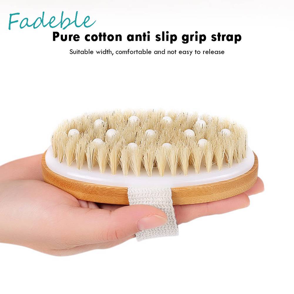 Bàn Chải Massage Lưng Bằng Gỗ Chống Trượt Tiện Dụng Cho Phòng Tắm