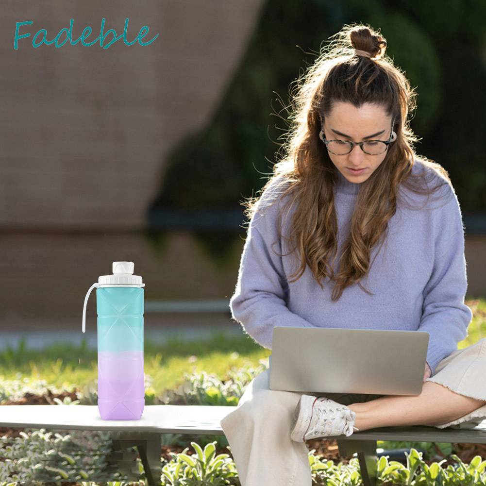 Bình Nước Thể Thao Bằng Silicone Không BPA Dung Tích 600ML