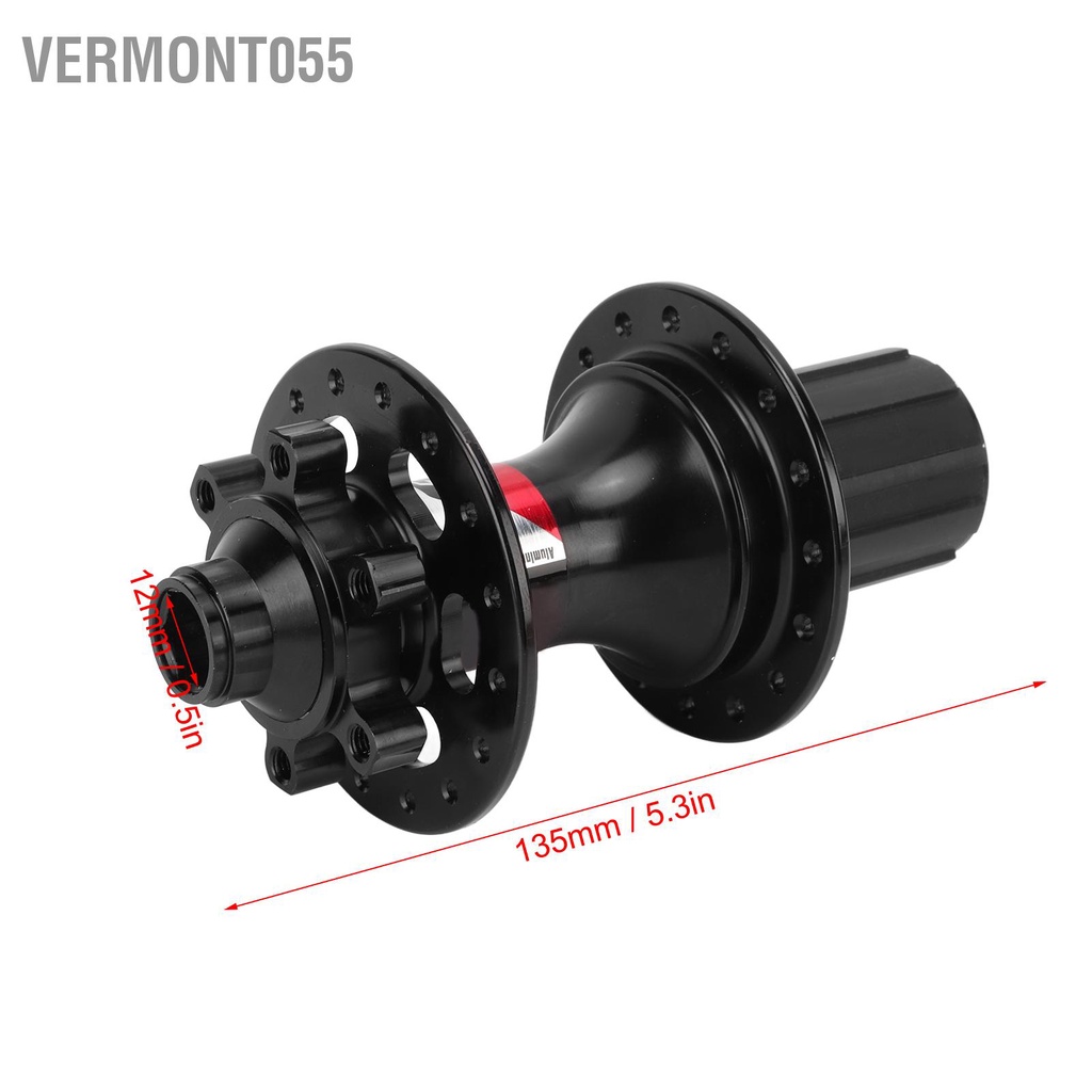 Vermont055 Trung tâm đĩa sau xe đạp leo núi 32 lỗ 4 Vòng bi 9‑13 tốc độ phanh 135x12mm