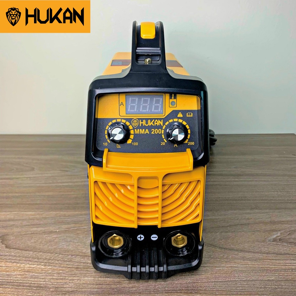 Máy Hàn Que HUKAN MMA-200 IGBT Công Suất 3.9 KV Dòng Điện Ra 20-220A máy hàn hukan hàn que 3.2 li