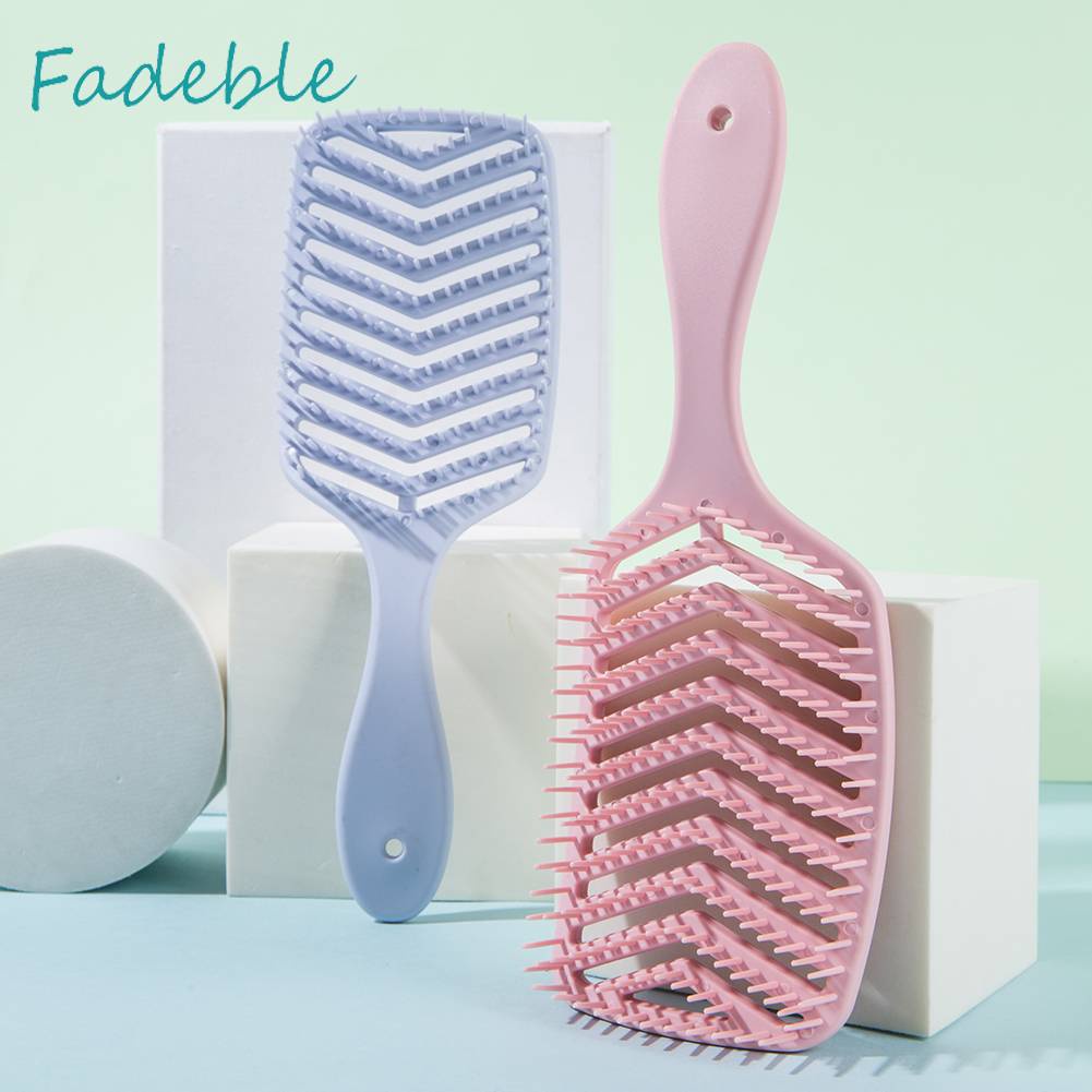 Lược Chải Tóc Hình Chữ V Chống Mòn Thiết Kế Rỗng Chuyên Dụng Cho Salon