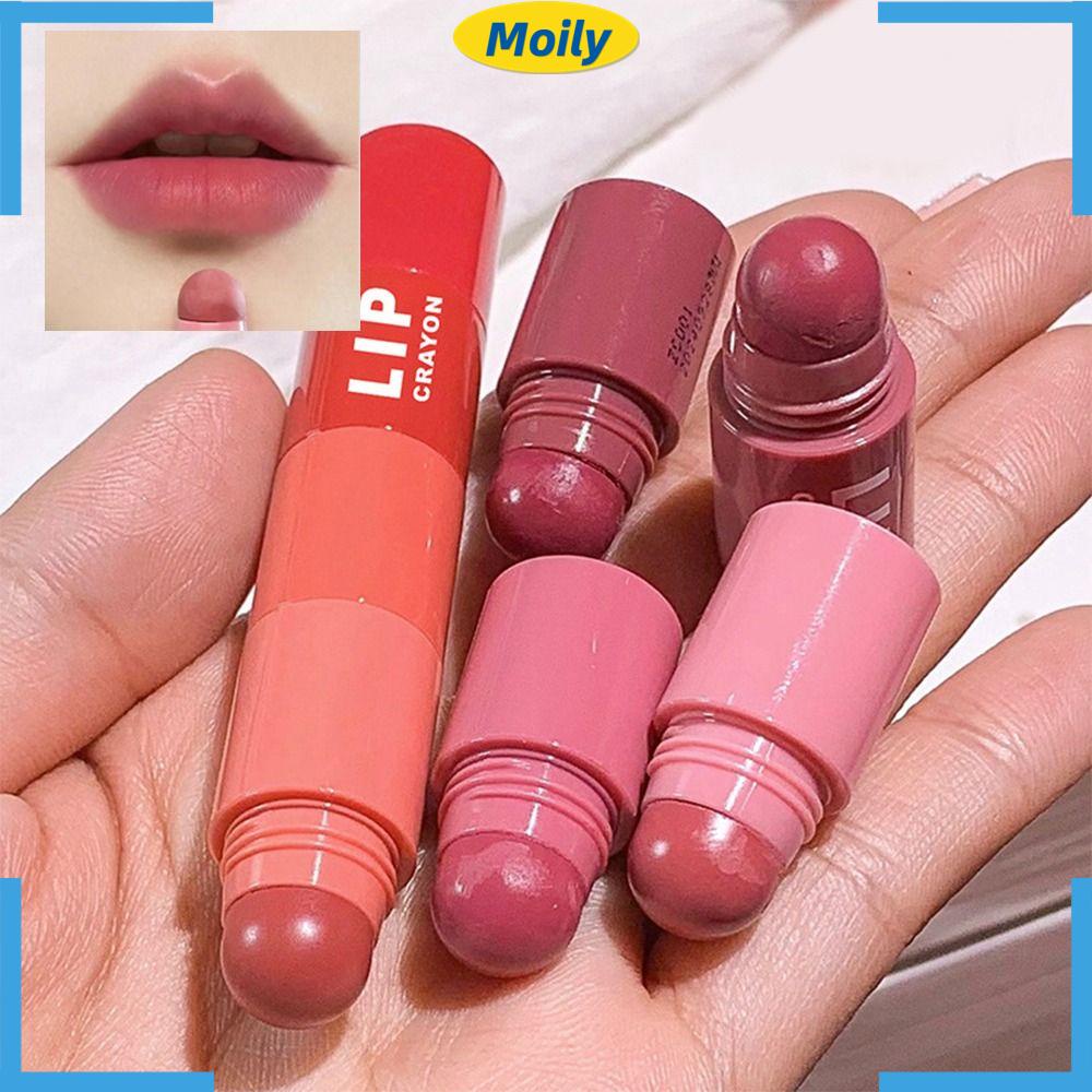 MOILYVN Son Môi Trang Điểm 4 Trong 1 Màu Nhung Nude Dành Cho Nữ Dự Tiệc